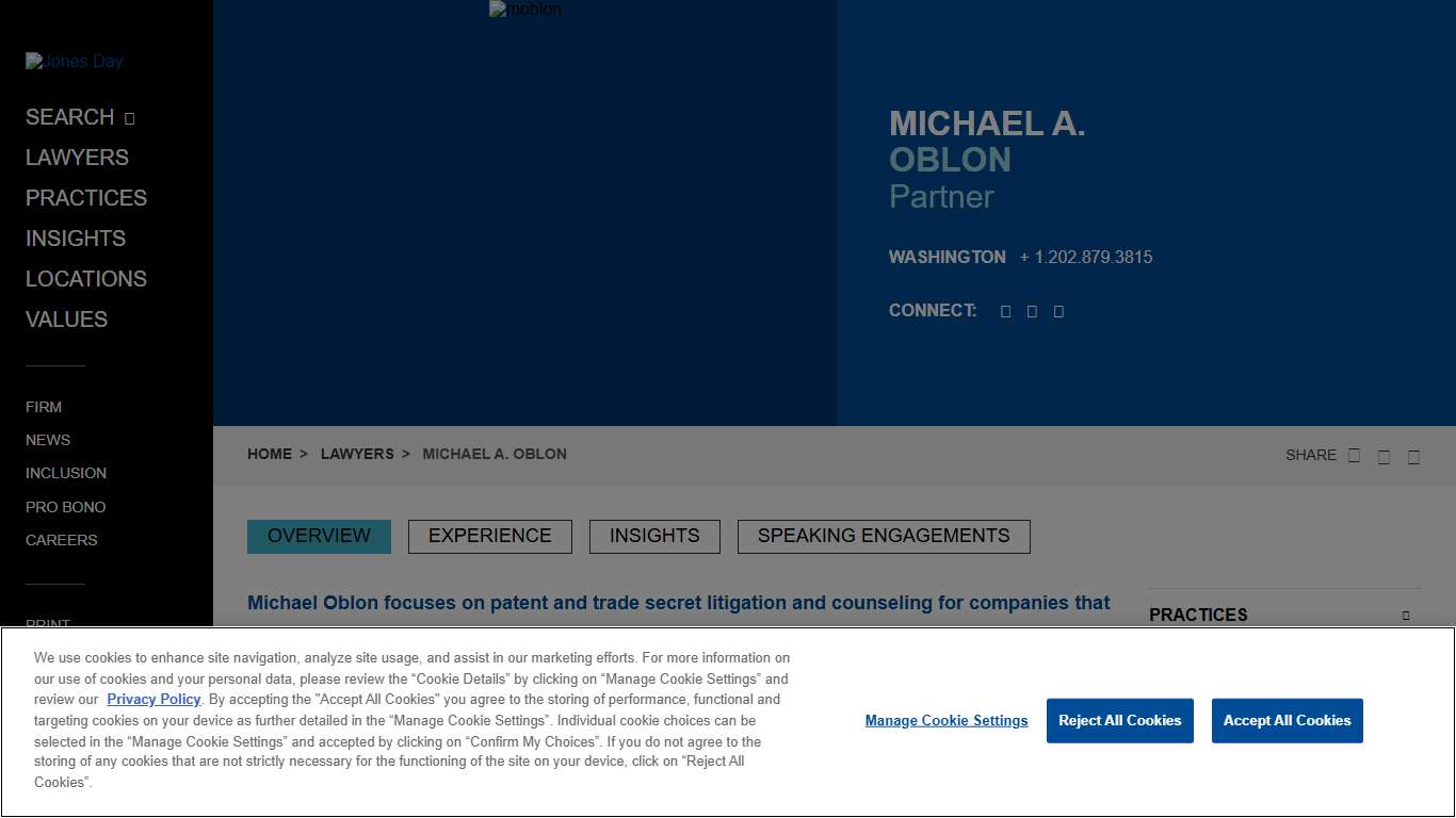 Michael A. Oblon Lawyers Jones Day